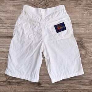 Vintage Palmettos “Youth Quake – Rock the World” White High-Waisted Shorts